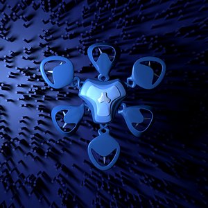 drone hexagon dron 3D