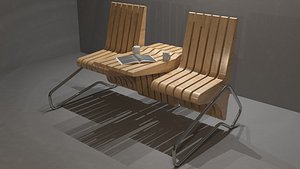 wooden chair 3D model