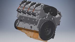 V8 Turbo Engine 3D model