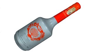 alcohol bottle 3D