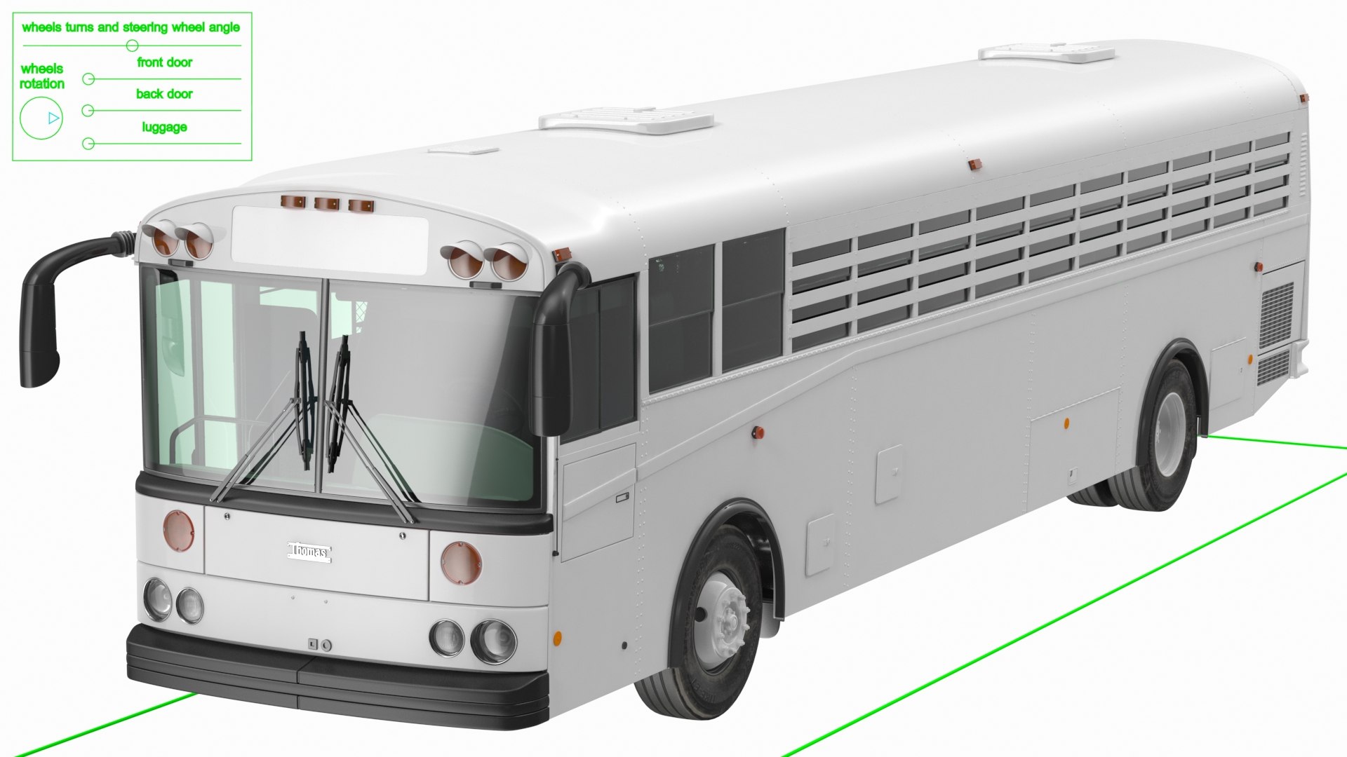Thomas Saf T Liner Prison Transport Bus Rigged 3D model preview