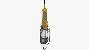 caged drop light 3d model