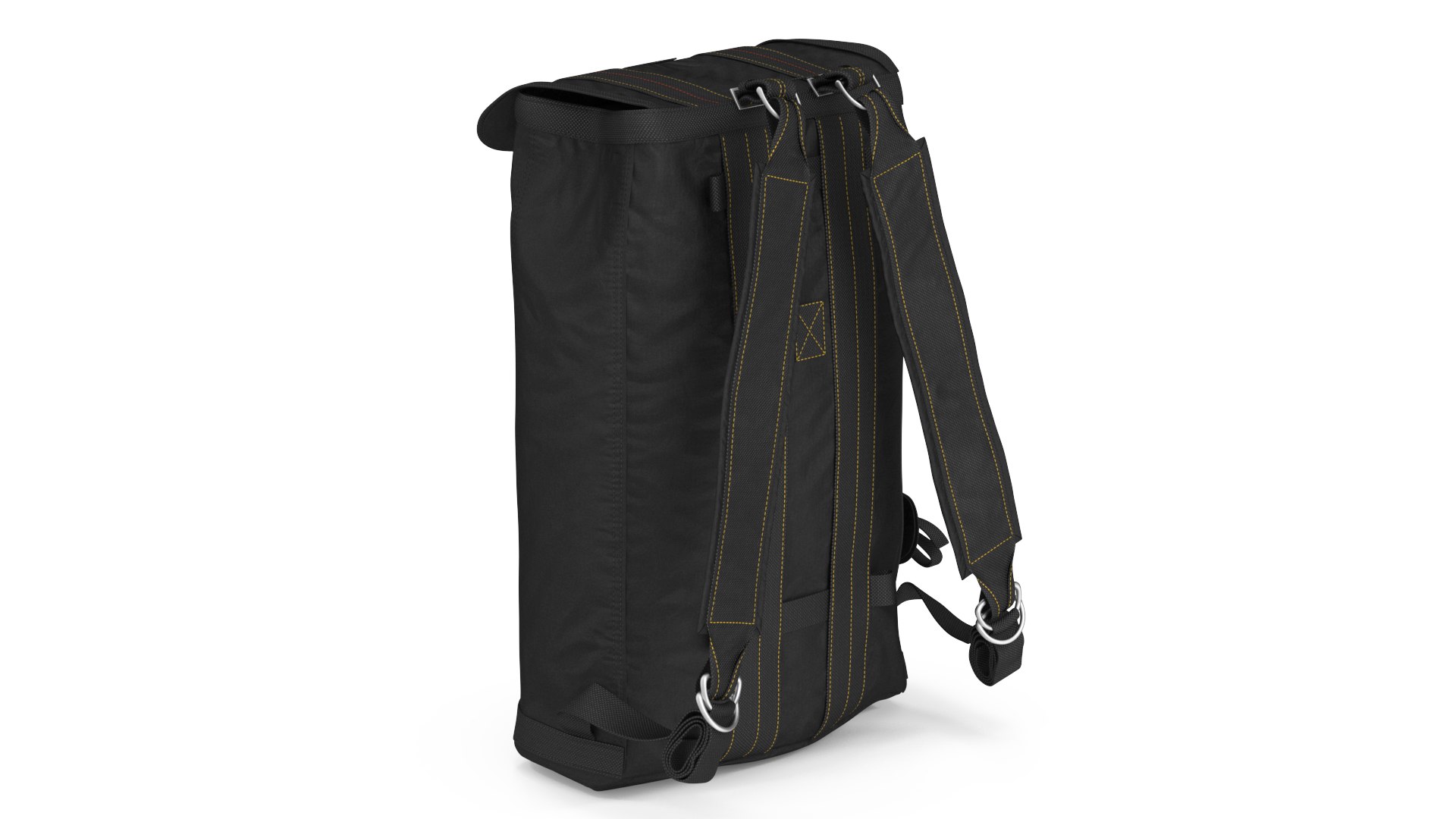 Parachute Pack Travel Backpack Black 3D model TurboSquid 2084354