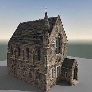 3d model building edinburgh scene