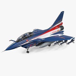 Modern Tandem Fighter Aircraft Chengdu J10 Rigged