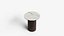 SANTIAGO Modern Round Wood  Marble Coffee Table D46
