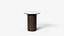 SANTIAGO Modern Round Wood  Marble Coffee Table D46