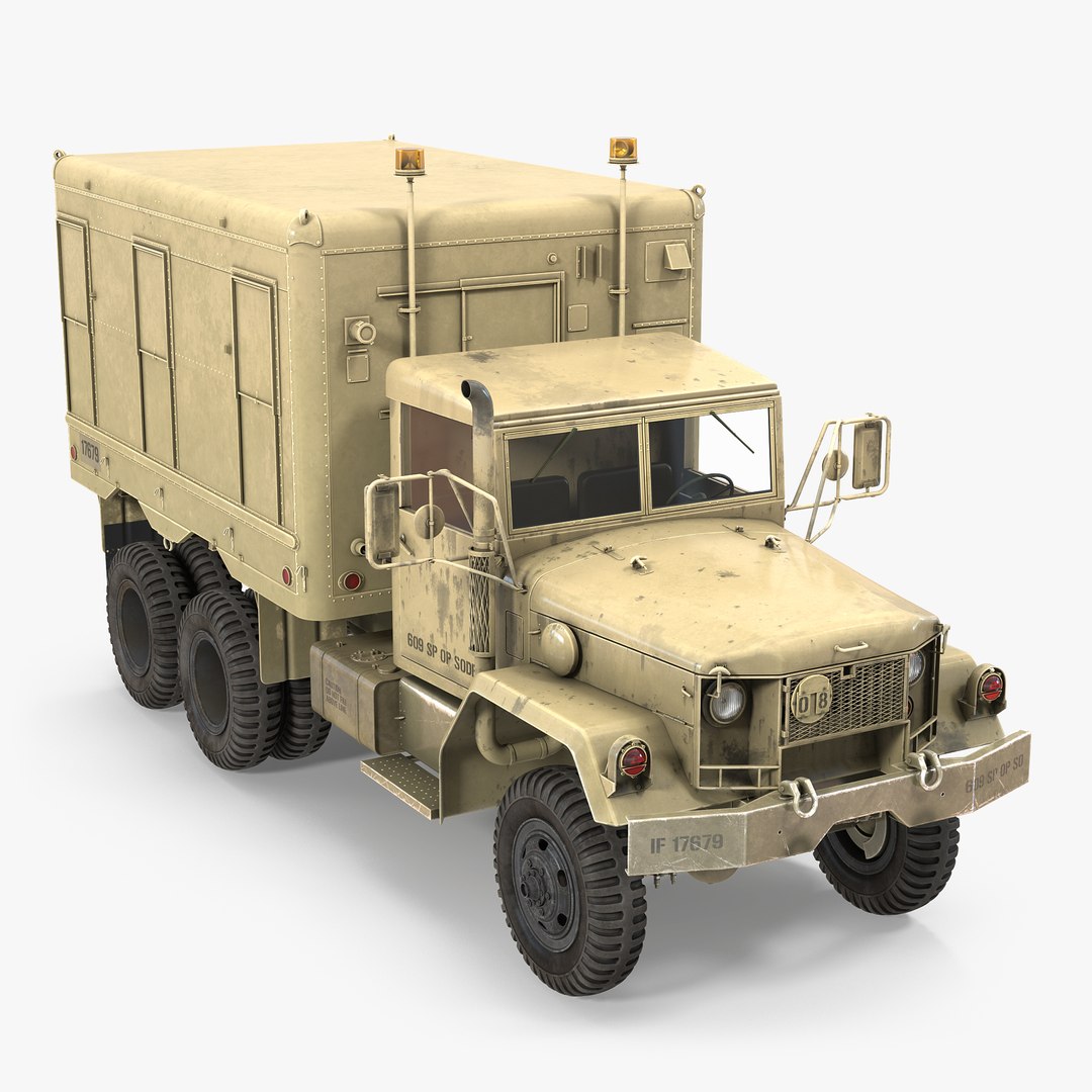 M109 Shop Van Desert 3D Model 3D model preview