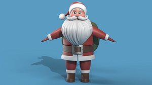 Santa Claus stylized cartoon 3D model 3D model