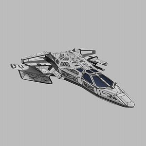 3D spaceship games futuristic model