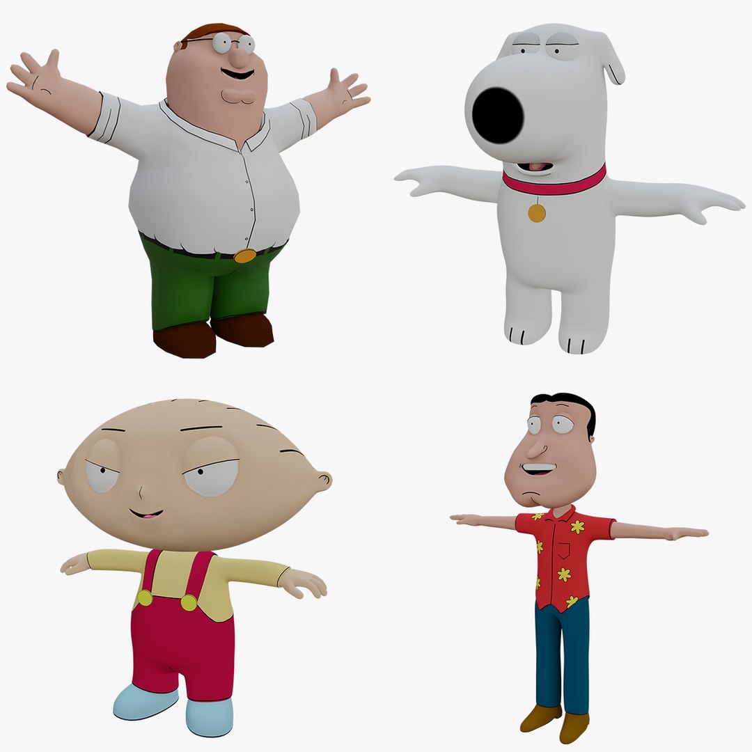 3D Model Family Guy Collection - Rigged - TurboSquid 1804358