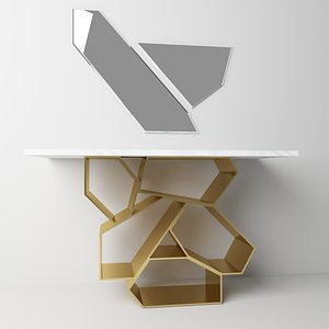 3D model decorative console table