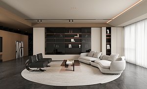 3D Modern living room model
