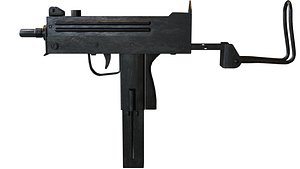 Mac 10 Smg Rifle Assault Rifle Gun Gameready 3D Model