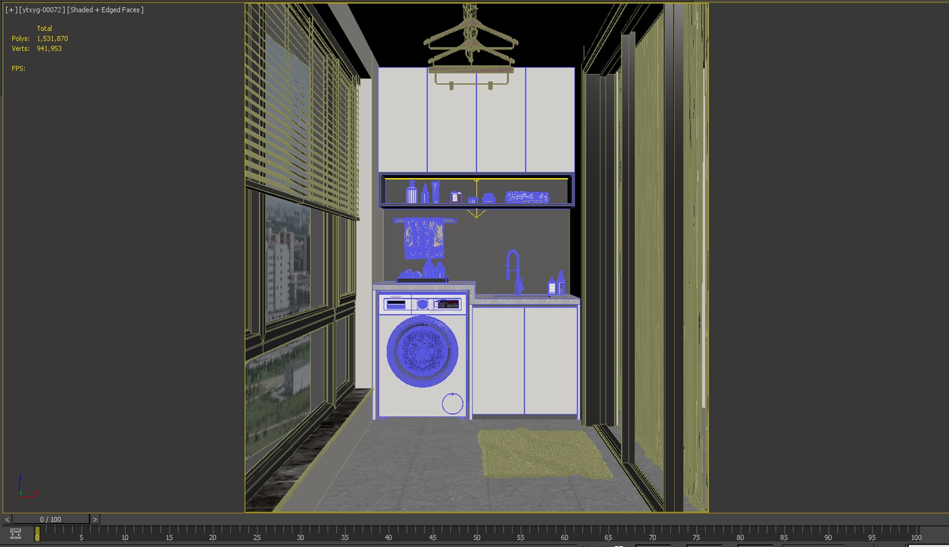 Modern Balcony Laundry Cabinet Combination Laundry Room Home Appliance ...