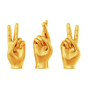 3D Sculpture Hands Sign 3 model