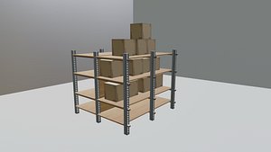 Iron Racks And a small cardboard box