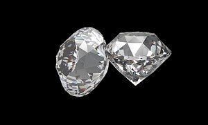 diamond two diamonds Low-poly 3D model 3D model