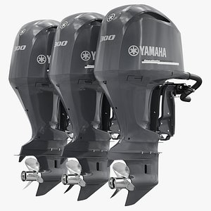 Triple Yamaha 350 V8 Outboard Engines model