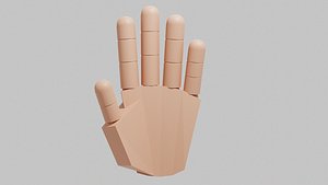 3D model Simplified Hand for Artists