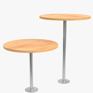 Round standing tables 3D model