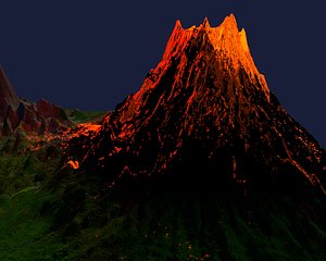 Volcano Lava Eruption