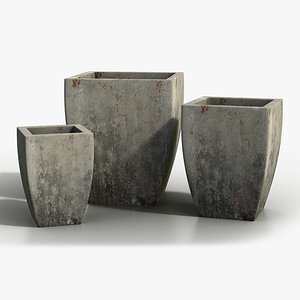 Vase Concrete Quad Set