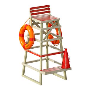 3D Lifeguard beach chair