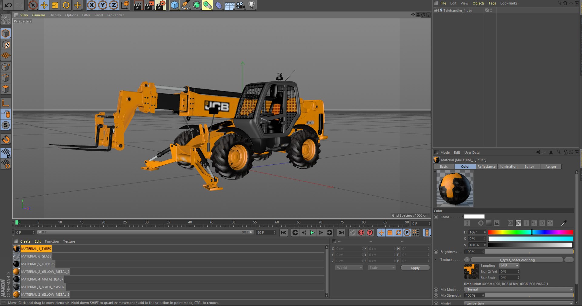 3D Model Telehandler Telescopic Handler Forklift - TurboSquid 1582449