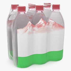 mineral water 1l bottle 3D model