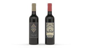 Wine Bottles 3D model