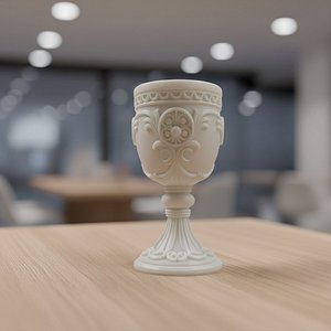 3D Ornate Fantasy Goblet 3D Print Model model