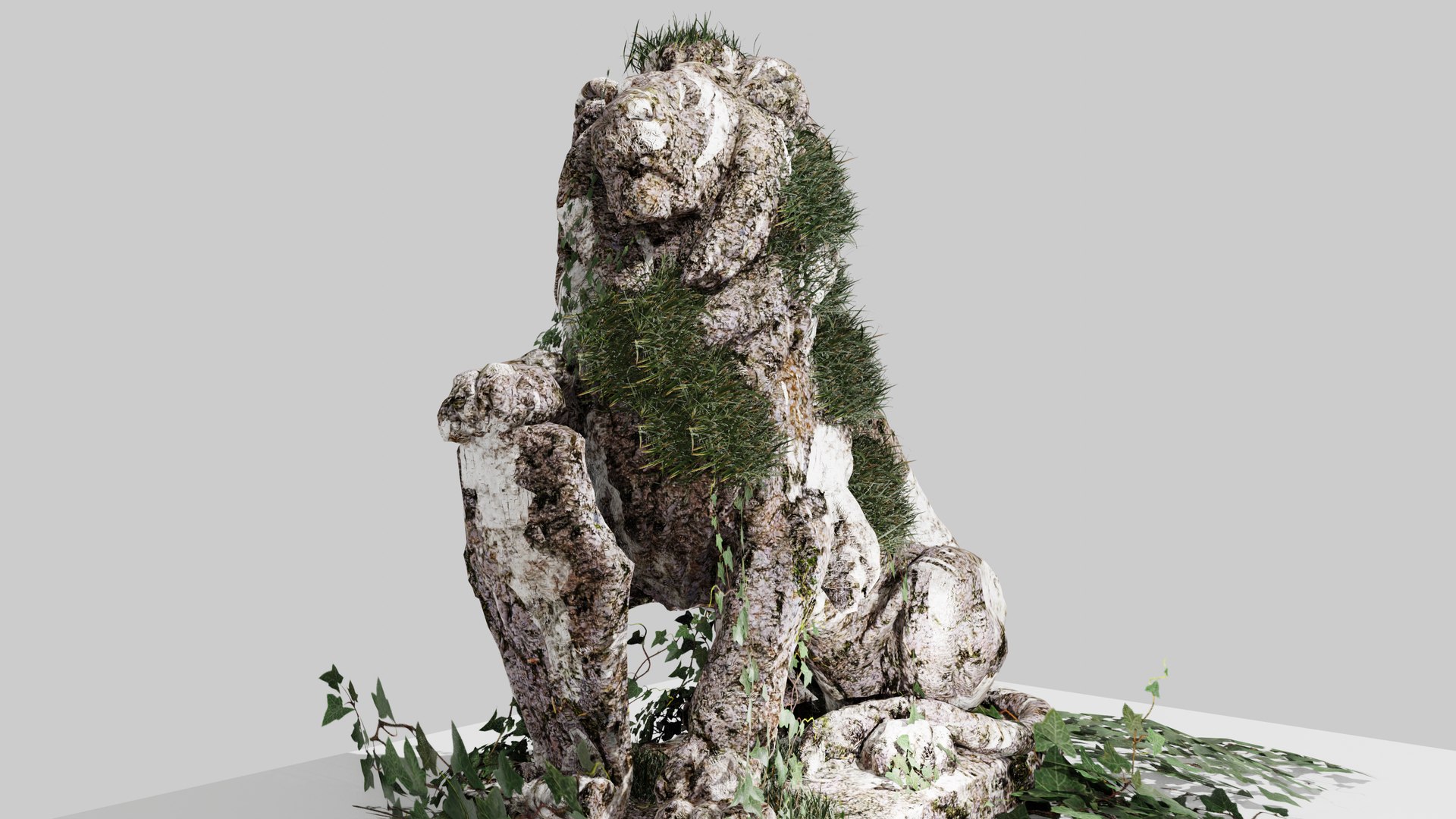 Overgrown Stone Lion Statue 3D model https://p.turbosquid.com/ts-thumb/aT/A0rfcx/cb/2/png/1749851665/1920x1080/fit_q87/f2fd6fe4beedc92d1fb5023e841fa2662f487222/2.jpg