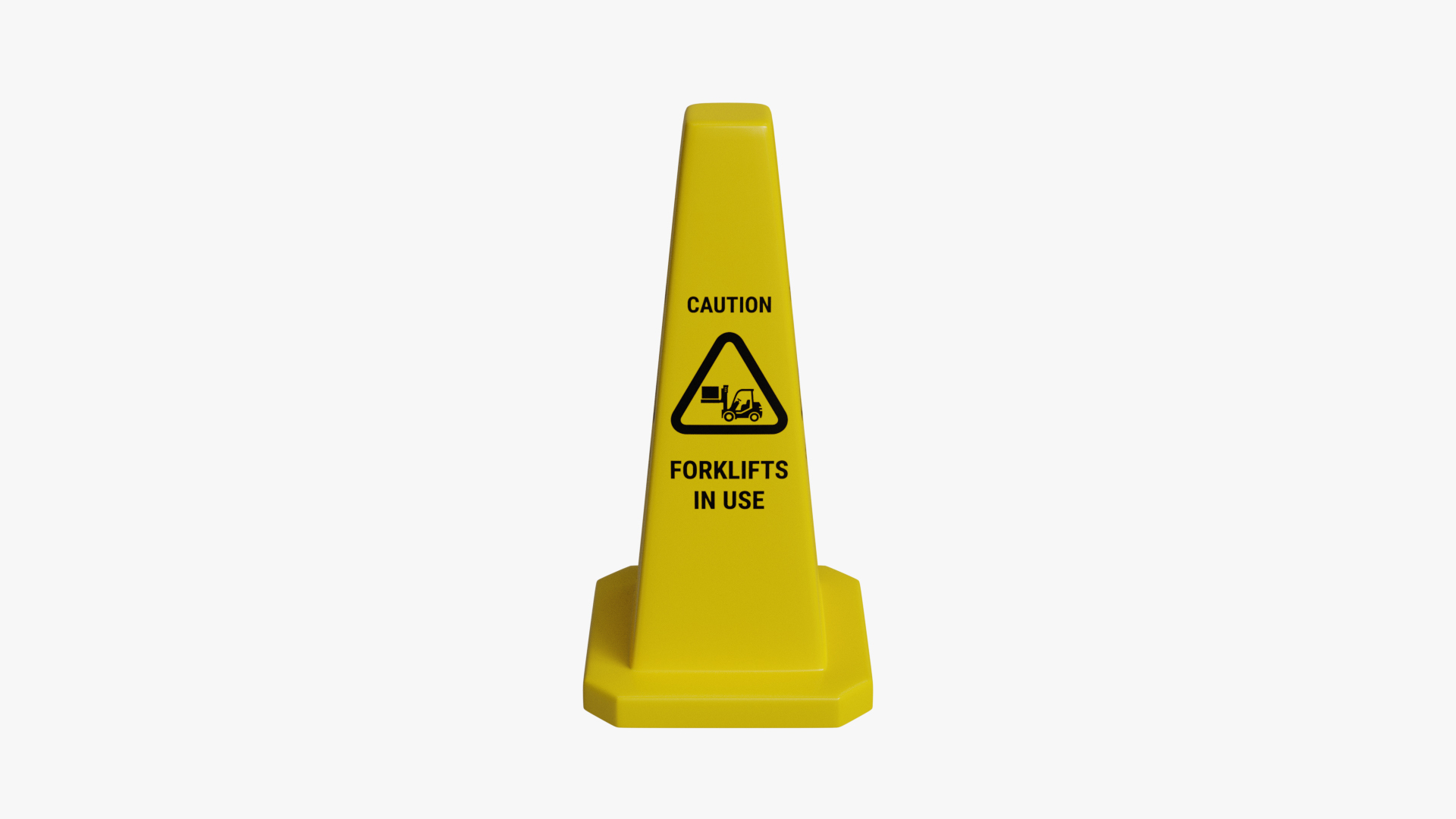 3D Yellow Closed Top 24 Inch Safety Lamba Floor Cone Caution Forklifts ...