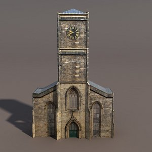 Church Low Poly 3d Model