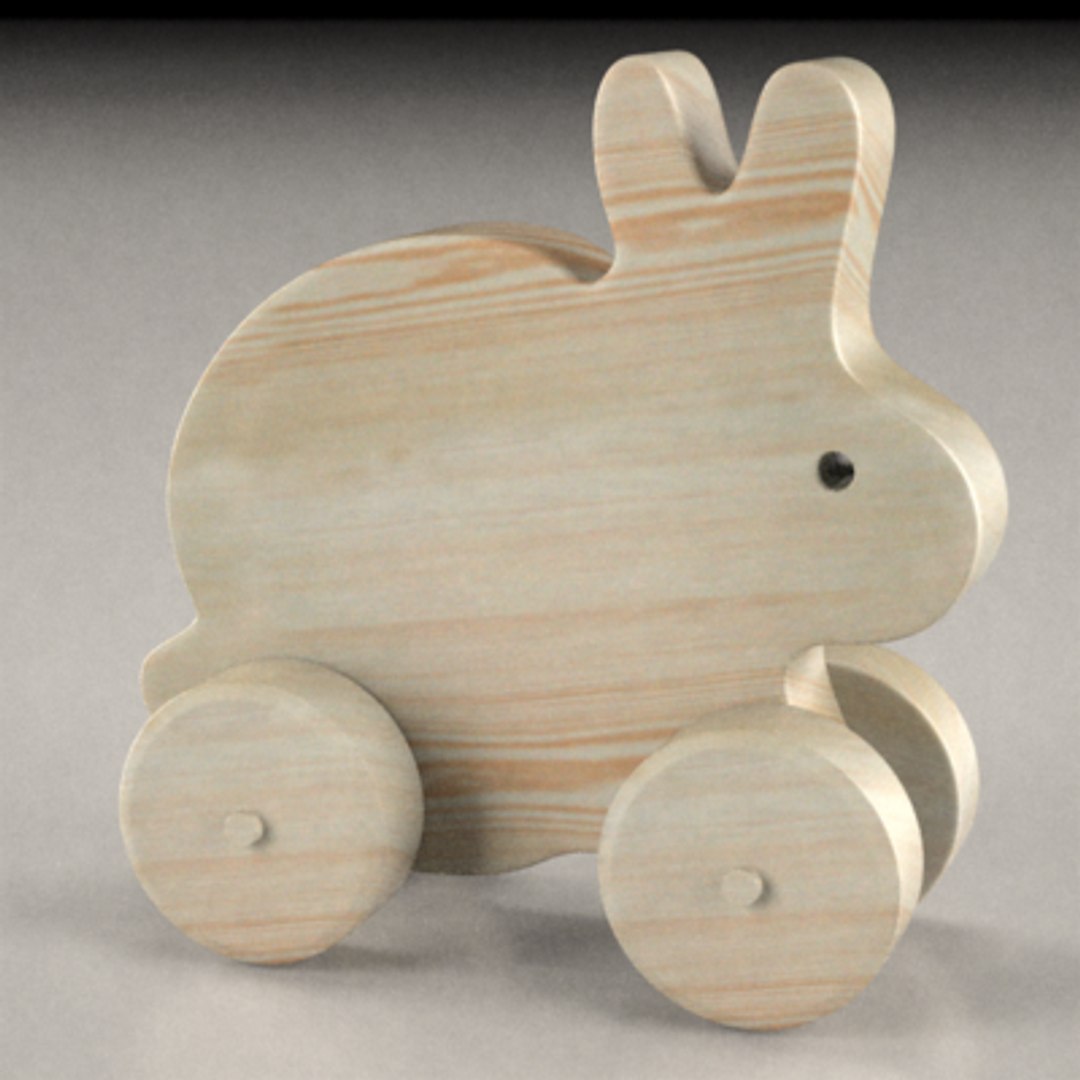 3ds wooden bunny