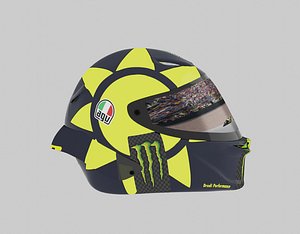 motogp helmet yamaha 3D model