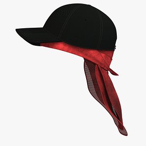 du-rag black cap 3D model