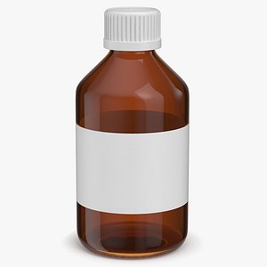 3D amber glass bottle