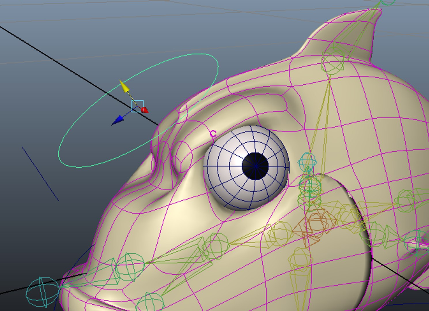 3d fish rigged model