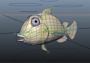 3d fish rigged model