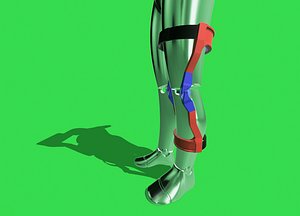 3D XTI PASSIVE LOCKING EXOSKELETON KNEE model
