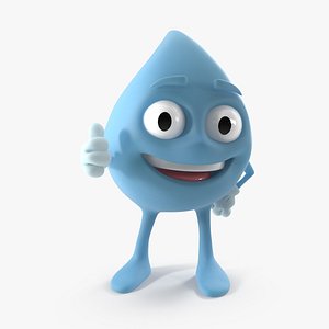 Cartoon Tear-Shaped Character