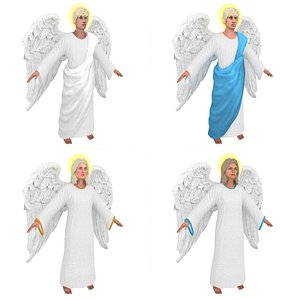 male female angels 3D model