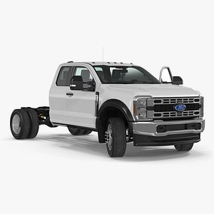 2023 Ford Super Duty F-550 XLT Bare Chassis White Rigged