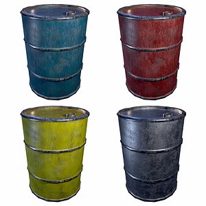 3D metal barrel model