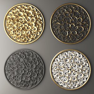 rosette molding 3d model