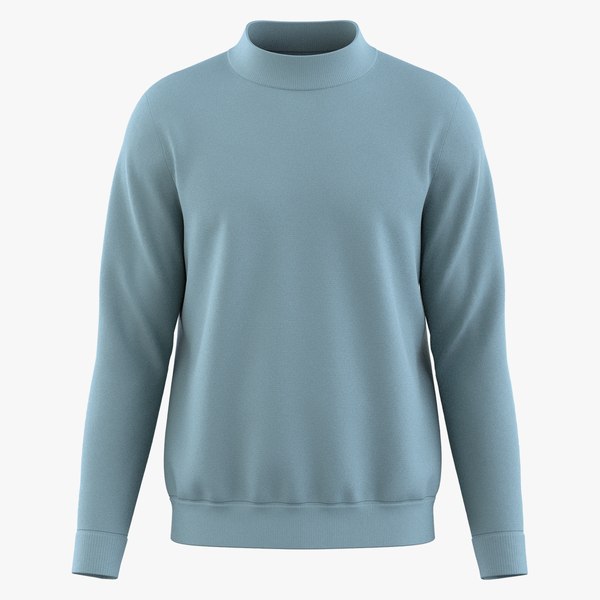 Basic Plain Adult Crewneck Sweatshirt 3D