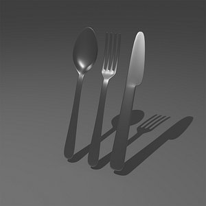 Cutlery set 3D model