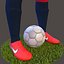 3D rigged soccer player 4k